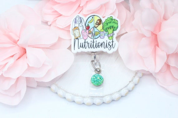 Nutritionist Badge Reel,Nutritionist, Nutritionist Gift, Gift for Nutritionist, Nutrition,Health Advisor Dietician,Retractable Badge