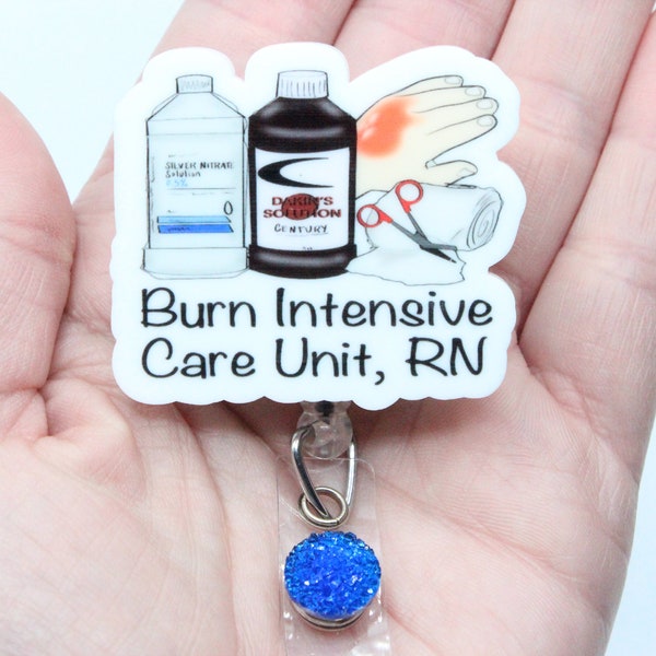 Burn Icu Nurse Badge Etsy