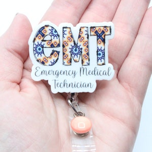 EMT, EMT Badge Reel, Notfall Sanitäter, EMT Geschenk, Medzintechniker, Sanitätsausweis Reels, einziehbares Abzeichen