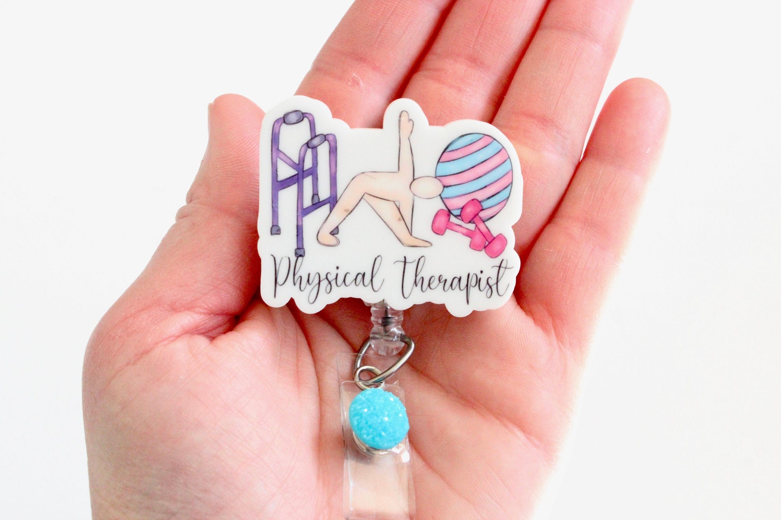 Physical Therapist Badge Reelphysical Therapist PT Badge Etsy