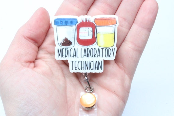 Medical Laboratory Technician Badge Reel, Medical Lab Tech, Lab  Technician,Lab Tech Badge Reel, Badge Reels, Retractable Badge, ID Holder