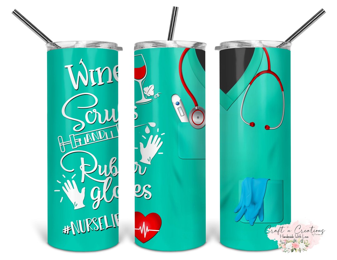 Nurse Life 20oz Tumbler With Straw Nurse Tumbler Nurse Gift Etsy