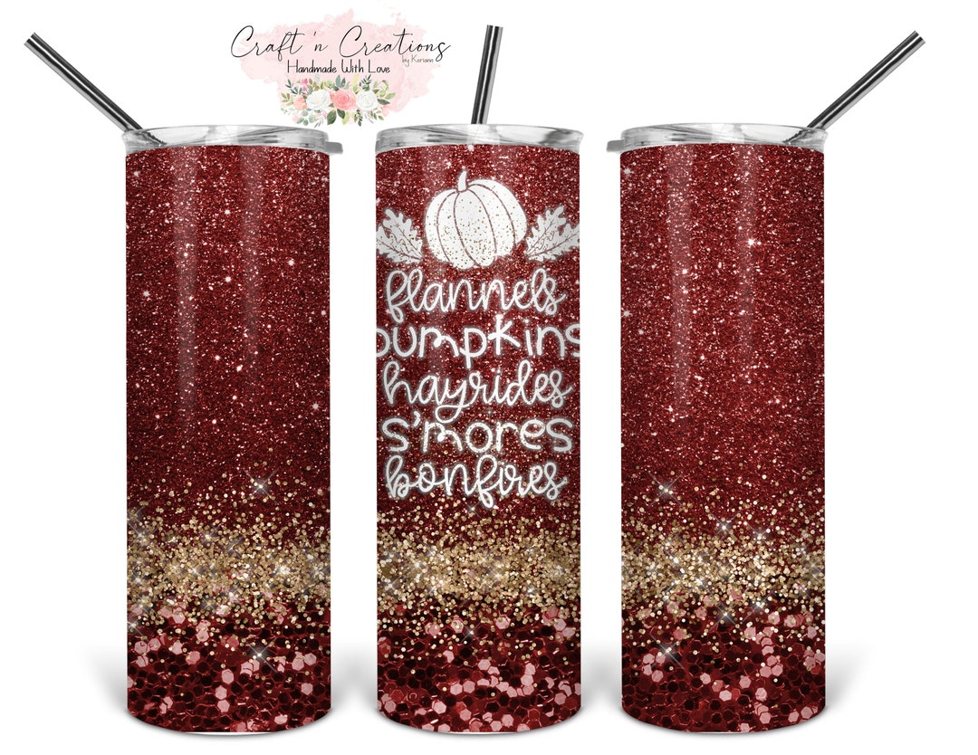 Fall Tumbler With Straw Etsy