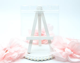 Clear Badge Holder, Clear PVC Badge Holder, Resealable Pouch, Vertical Clear Badge Protector, Horizontal Badge Protector Sleeve