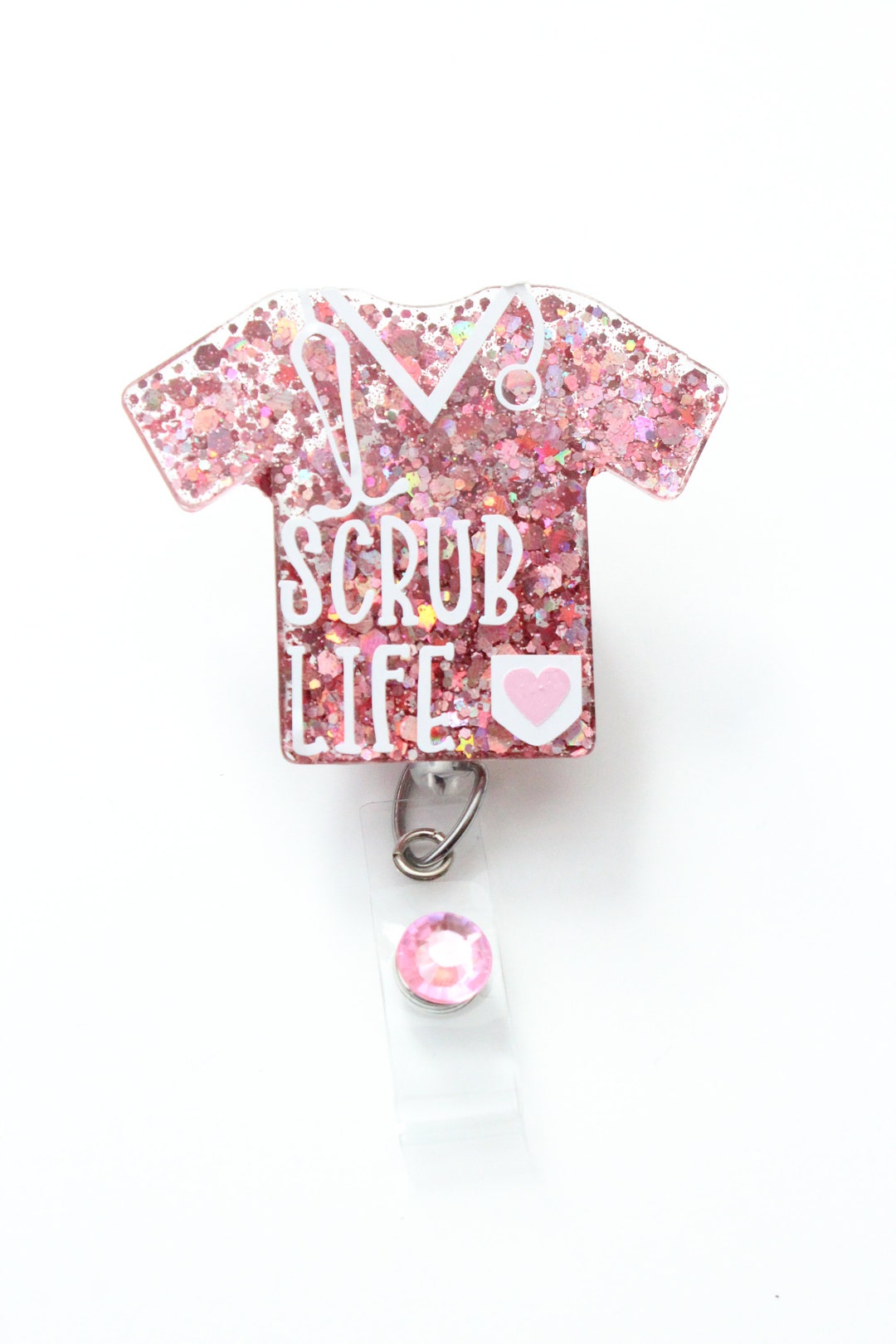Scrub Top Badge Reel, Scrub Top, Nurse Badge Reel, Nurses, Medical ...