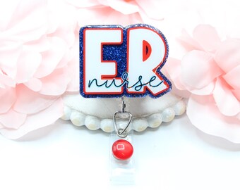 Emergancy Room, ER Nurse Badge Reel, ER Badge Reel, Badge Reel,Nurse, ER Nurse Gift,  Medical Staff