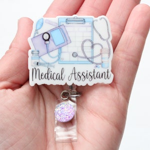 Medical Assistant Badge Reel, Medical Assistant, MA, Medical Assistant Gift, Badge Reels, Retractable Badge