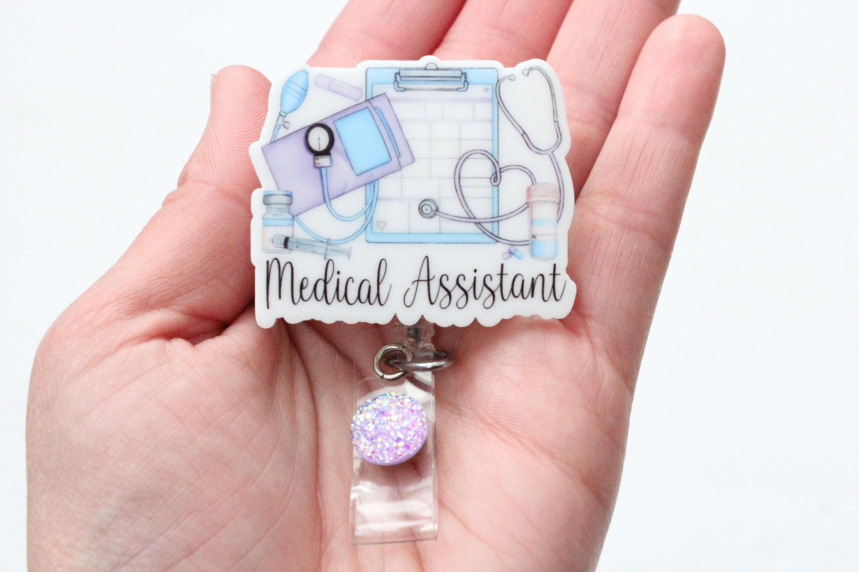 Medical Assistant Badge Reel, Medical Assistant, mA, Medical Assistant Gift, Badge Reels, Retractable Badge