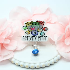 Activity Staff Badge Reel, Activity Staff, Activity Director, Activity Staff Gift, Badge Reel, Retractable Badge, ID Holder