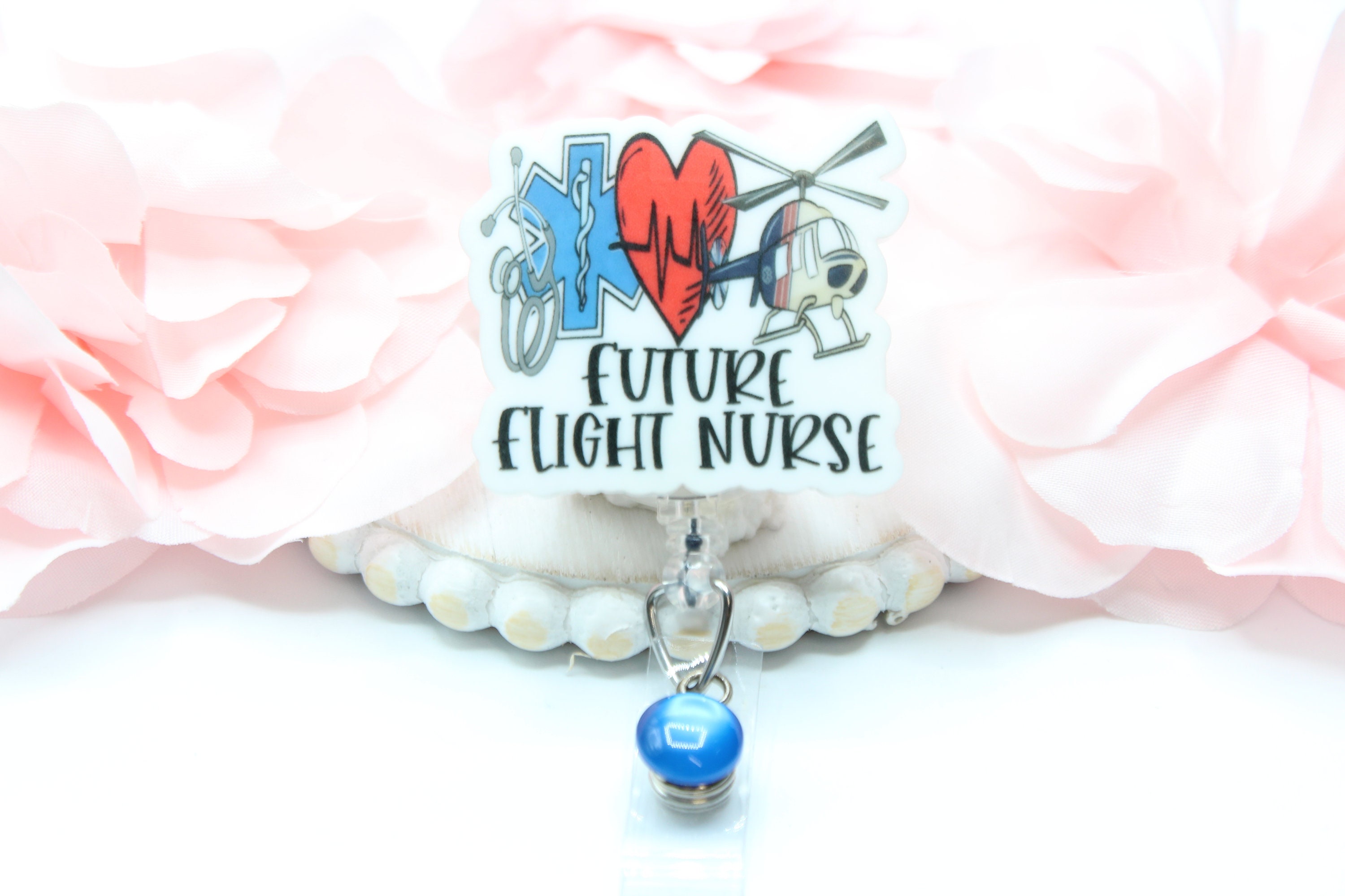 Future Flight Nurse Badge Reel,Flight Nurse,Future Flight Nurse,Nurse Gift,Flight Nurse Gift,Gift for Nurses, ID Holder, Retractable Badge
