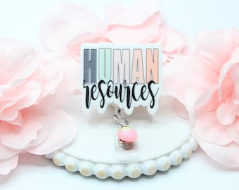 Human Resources Badge Reel, Human Resources, HR Badge Reel, Human Resources Gift, Custom Gift, Retractable Badge Reel