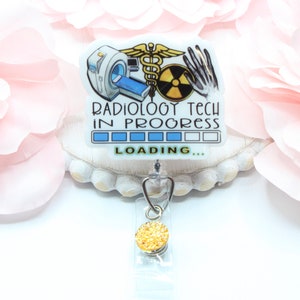 Rad Tech in Progress Badge Reel, Rad Tech Student, Radiologic Technician, Radiologic Tech Badge Reel-Retractable Badge Reel-Badge Reel