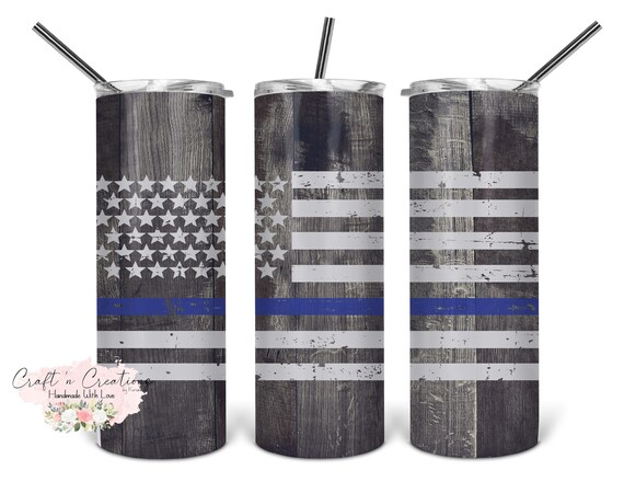 Police Blue Line Tumbler