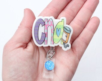 CNA Badge Reel, CNA, Certified Nursing Assistant, Nursing Assistant, can Gift, Retractable Badge, ID Holder