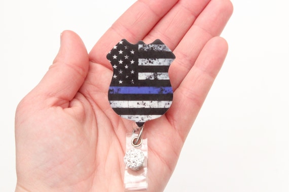 Police Badge Reel Police Badge Police ID Holder-police Police Gift