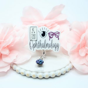 Carrete de insignia de oftalmología, oftalmología, optometrista, oftalmólogo, oftalmólogo, regalo de oftalmología, insignia retráctil