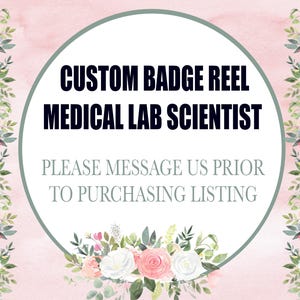 Medical Lab Scientist, Laboratory Scientist, Laboratory Scientist Badge Reel, MLS, Lab Tech Badge Reel, Scientist, Retractable Badge