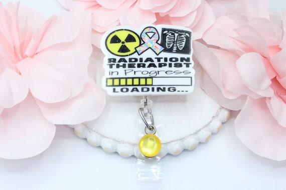 Radiation Therapist In Progress Badge Reel, Radiation Therapist,Radiation Therapy, Radiation Therapist Gift, Retractable Badge