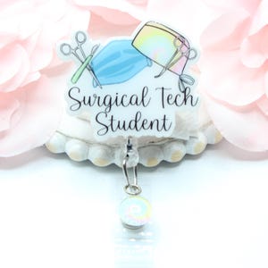 Surgical Tech Student Badge Reel-Surgical Tech Student-Future Surgical Tech-Badge Reel-ID Holder-Retractable Badge