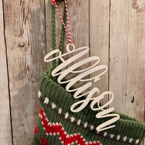 Christmas Stocking Name Tag