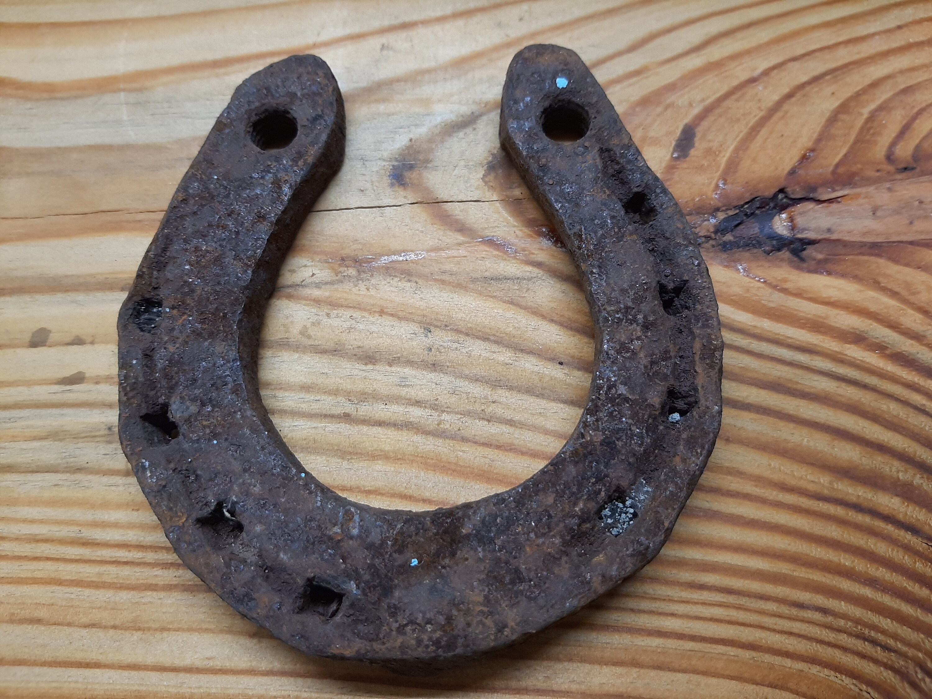Rusted iron Horseshoe Old used horse shoe lucky magic Etsy