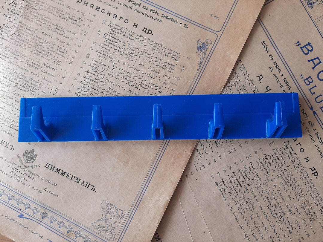 Blue Plastic Coat Rack for 5 Hooks Vintage Wall Coat Rack Etsy