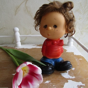 USSR vintage rubber toy - Ukrainian dolls - vintage toy - 1980s - Vintage Rubber baby dolls - Collectible Toys - bath toy - Cute toy