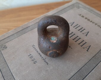 Antique Cast Iron Scale Weight: Rustic Industrial Decor