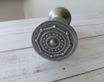 Vintage Silver Tone Metal Door Knob Set - USSR 1970s