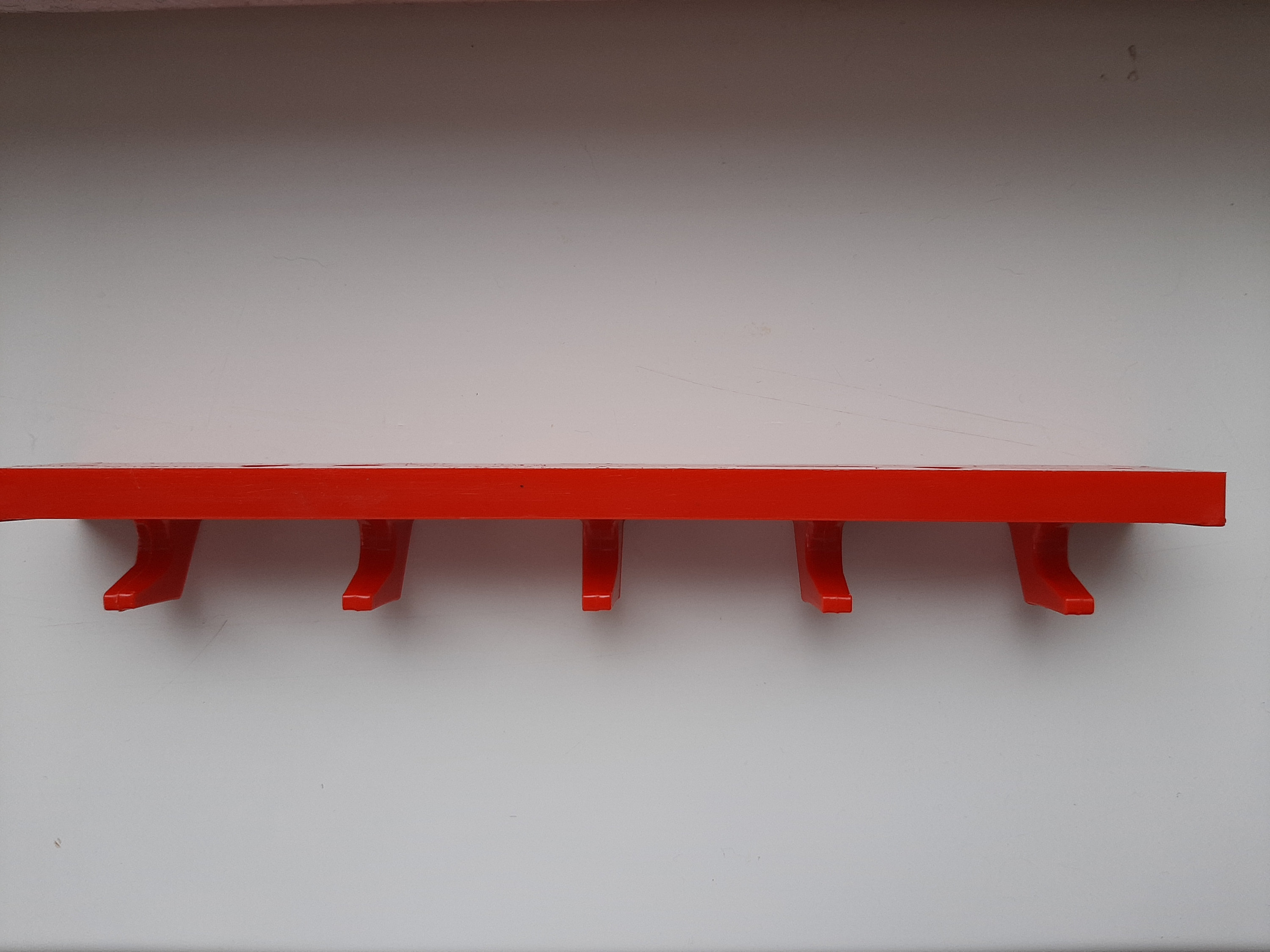 Plastic red coat rack for 5 hooks vintage wall coat rack Etsy