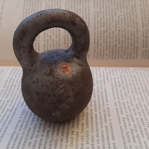 Antique Cast Iron Weight - Vintage Bookends - Metal Paperweight - Industrial Decor Vintage
