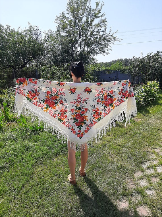 55 " x 57 " Extra large Ukrainian vintage cotton … - image 2