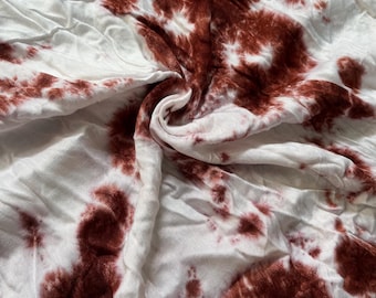 Red Tie Dye Rayon Fabric: Soft Indian Shibori Cotton (44" Wide)