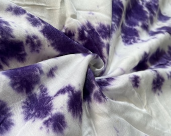 Purple Shibori Tie Dye Rayon Fabric: Indian Sewing Cotton (44 Inch)