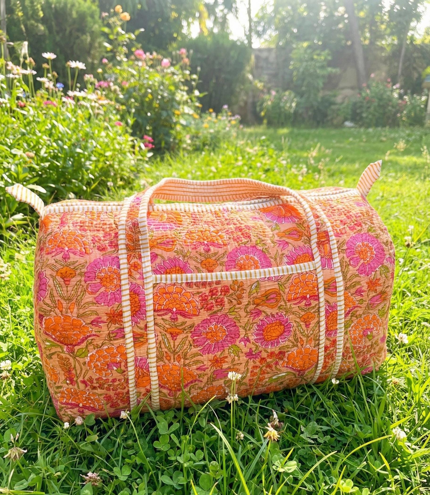 Sac à Tapis De Yoga Mandala Fait Main - Inde - Coton - Épaule - Grand Modèle