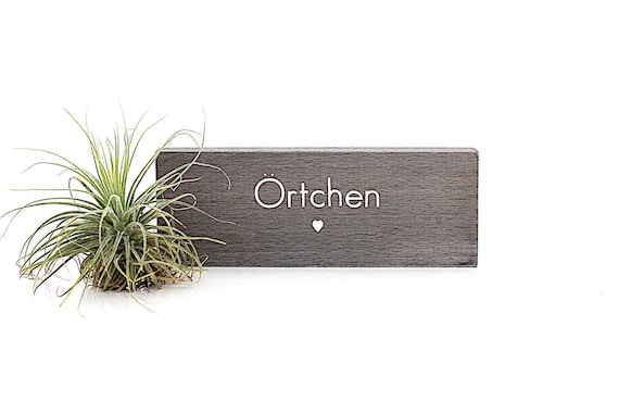 Gäste WC Schild ÖRTCHEN, naturgebeiztes , handgefertigtes Holzschild Toilette, Landhausstil Bad Aufsteller,