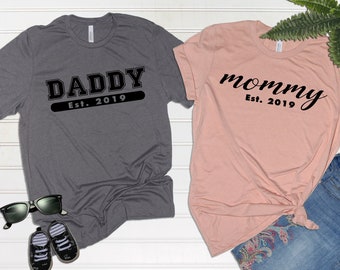 Mommy Daddy T-shirts Mom and Dad Couple Tees Mommy of the - Etsy