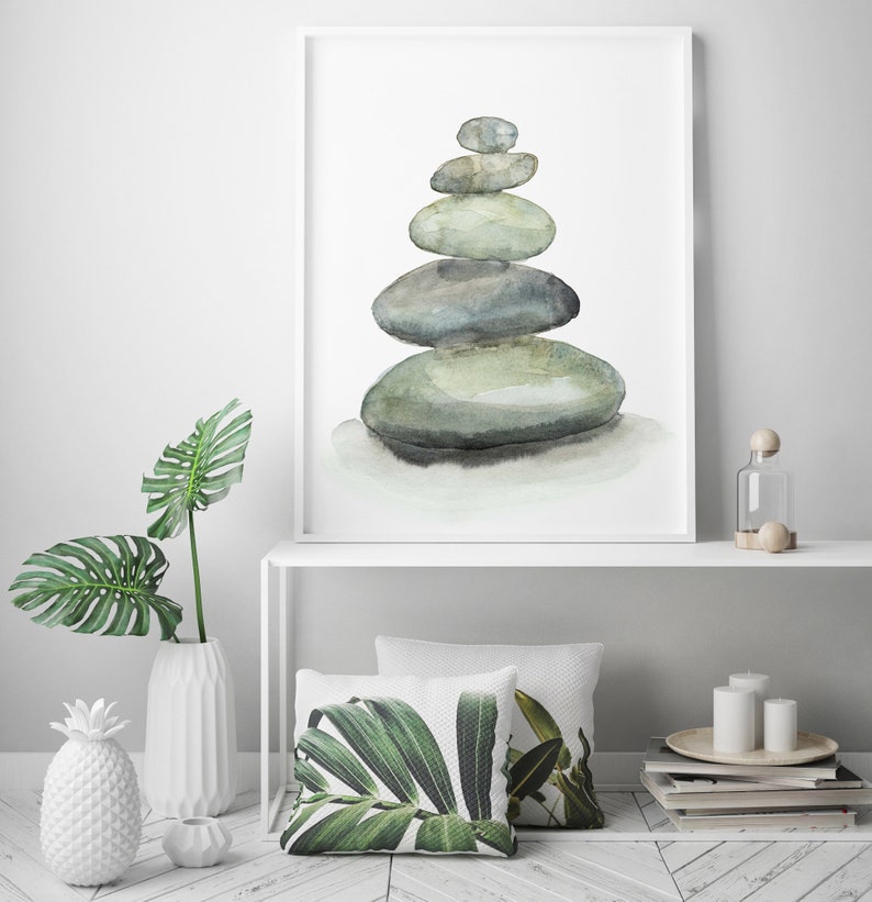 Zen wall art. Yoga Poster. Meditation Art. Printable Etsy