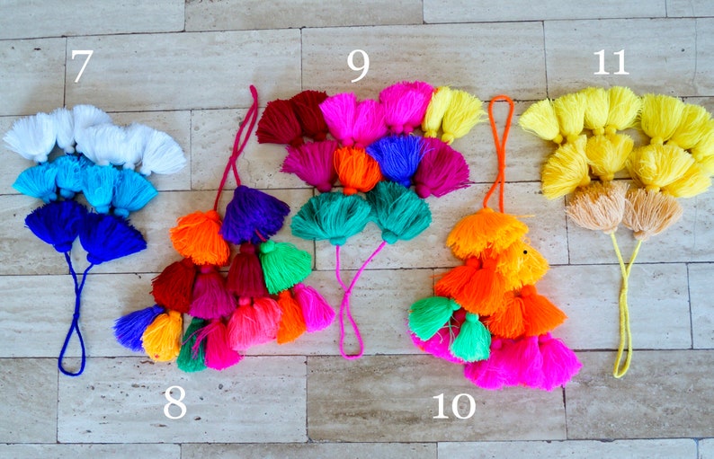 Large Colorful Pom Poms Bag Swag Handmade Tassel for Etsy