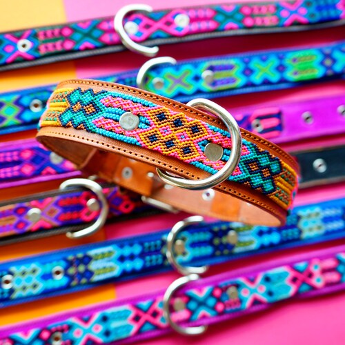 Large Dog Collar Mexican Dog Collar Fiesta Collar Woven Etsy