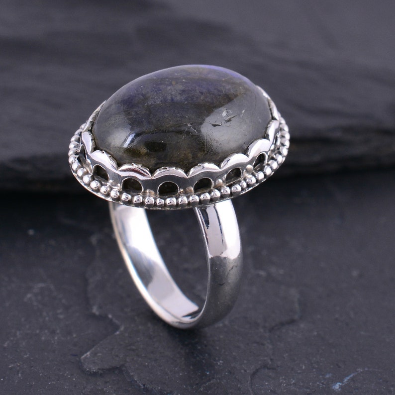 Labradorite ring-silver ring-gemstone ring-handmade ring for men and women-beautiful ring