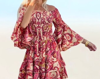 boho paisley dress