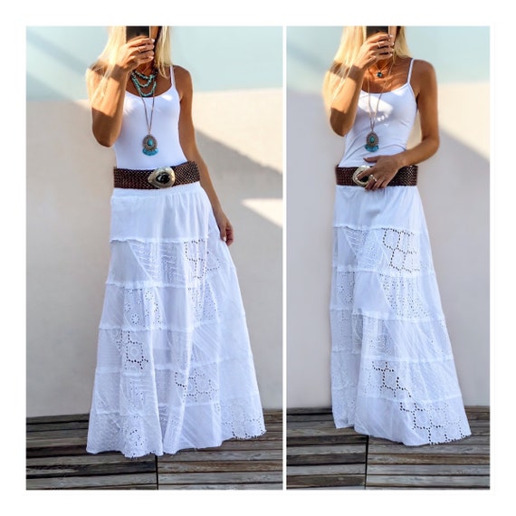 white skirt etsy
