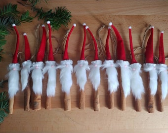 Santa Ornament Set of 12