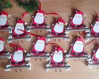 Santa Ornament Set of 12