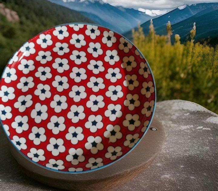 Christopher Vine Cotton Bud Red White Blue Flowers 7