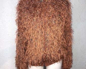 Vintage Fringe Knit Women’s Sweater