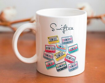 Swiftea Coffee/Tea Mug | Ships from Europe | The Tortured Poets Department TTPD, Swiftee gift daughter girl woman millennial Eras Tour Retro