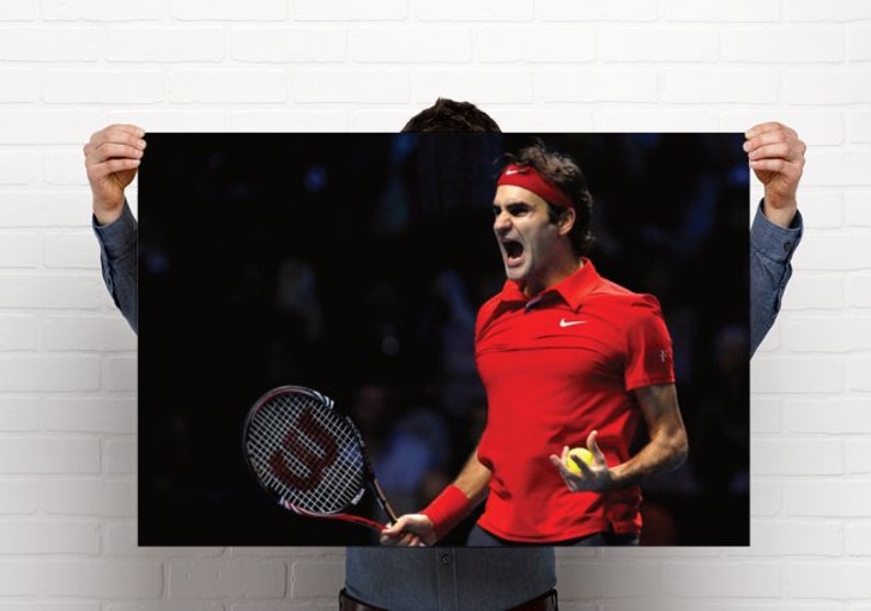Roger Federer Tennis Player Game Art Large Poster Prints