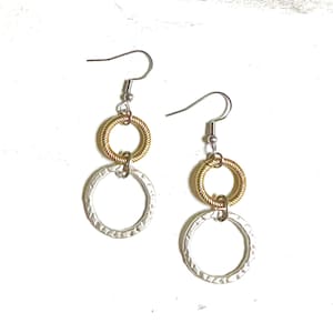 Hoop Earrings in Silver and Gold